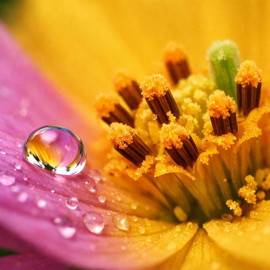 花の接写イメージ:花びらの細部まで鮮明に写した接写写真